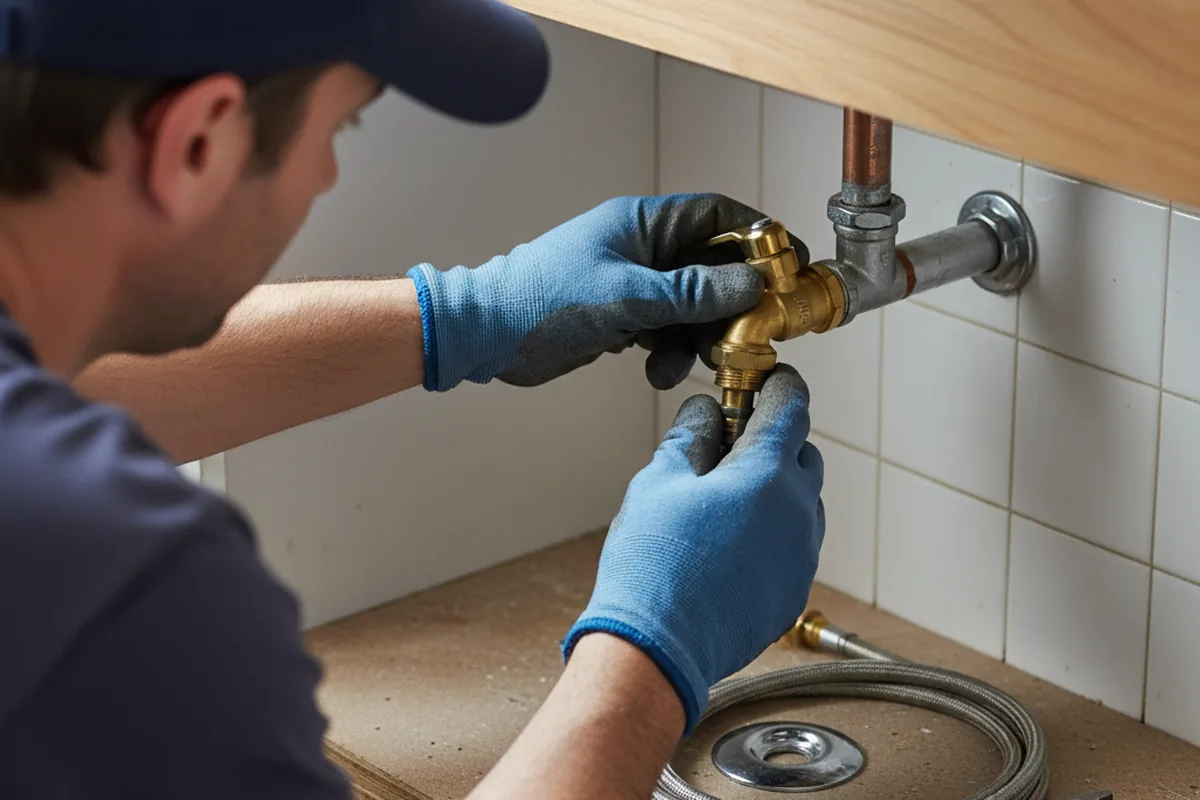 Shutoff valve and fitting work during Faucet and Fixture Repair in Piedmont